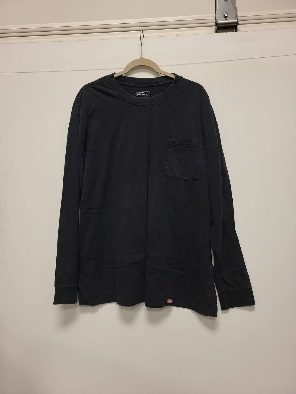 Dickies Mens Long Sleeve T-Shirt 2XL Black Pocket Tee Shirt Workwear Top